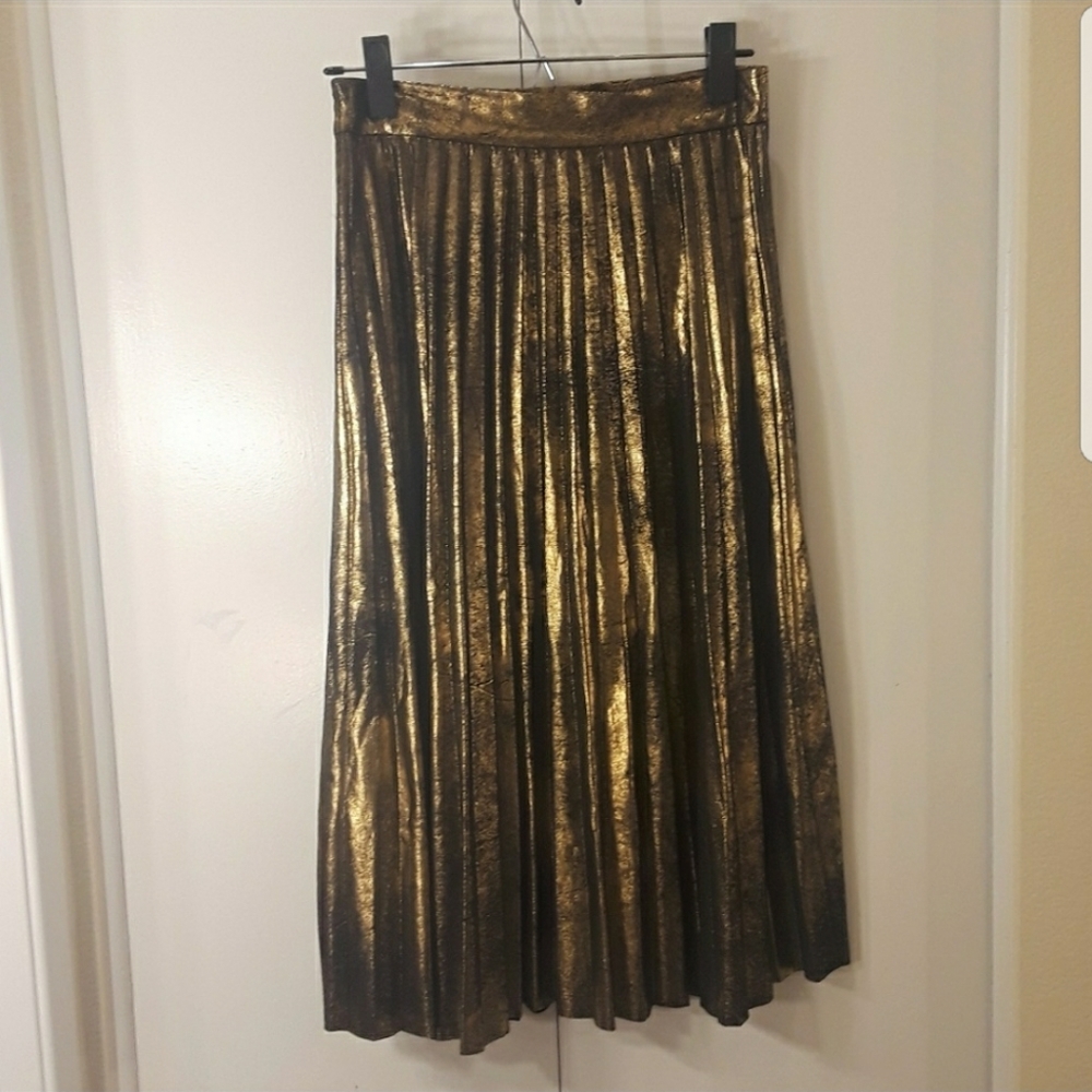 Zara skirt metallic gold/bronze M - Picture 3 of 7